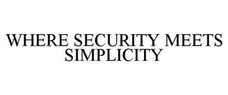 WHERE SECURITY MEETS SIMPLICITY