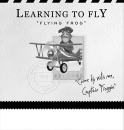 LEARNING TO FLY "FLYING FROG " 2 FRANCS 2 AEROPOSTALE 1919 TOULOUSE "COME FLY WITH ME CAPTAIN FROGGIE"