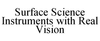 SURFACE SCIENCE INSTRUMENTS WITH REAL VISION