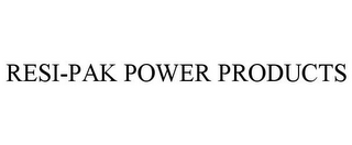 RESI-PAK POWER PRODUCTS