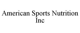AMERICAN SPORTS NUTRITION INC