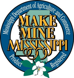 MAKE MINE MISSISSIPPI MISSISSIPPI DEPARTMENT OF AGRICULTURE AND COMMERCE PRODUCT REGISTERED