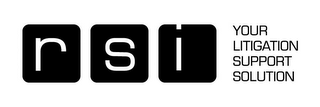 RSI YOUR LITIGATION SUPPORT SOLUTION