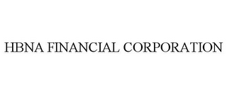 HBNA FINANCIAL CORPORATION