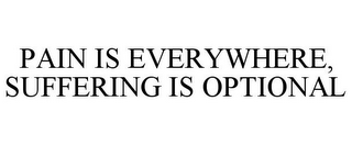 PAIN IS EVERYWHERE, SUFFERING IS OPTIONAL