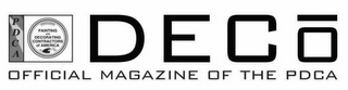 DECO OFFICIAL MAGAZINE OF THE PDCA PDCA PAINTING AND DECORATING CONTRACTORS OF AMERICA 1884