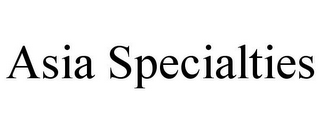 ASIA SPECIALTIES