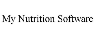 MY NUTRITION SOFTWARE