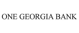 ONE GEORGIA BANK