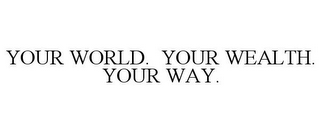 YOUR WORLD. YOUR WEALTH. YOUR WAY.