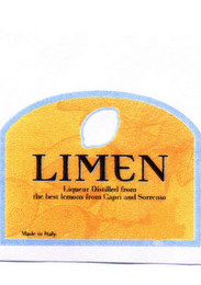 LIMEN LIQUEUR DISTILLED FROM THE BEST LEMONS FROM CAPRI AND SORRENTO MADE IN ITALY