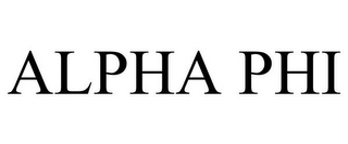 ALPHA PHI