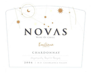 NOVAS EMILIANA WINE OF CHILE CHARDONNAY ORGANICALLY GROWN GRAPES 2006