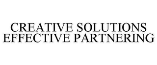 CREATIVE SOLUTIONS EFFECTIVE PARTNERING