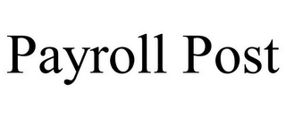 PAYROLL POST