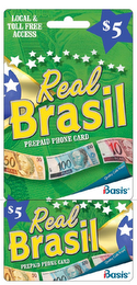 REAL BRASIL PREPAID PHONE CARD QUALITY CALLS FROM IBASIS LOCAL & TOLL FREE ACCESS $5