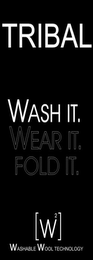 TRIBAL WASH IT. WEAR IT. FOLD IT. W2 WASHABLE WOOL TECHNOLOGY