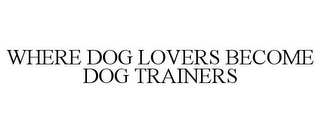 WHERE DOG LOVERS BECOME DOG TRAINERS