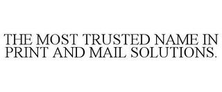 THE MOST TRUSTED NAME IN PRINT AND MAIL SOLUTIONS.