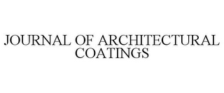 JOURNAL OF ARCHITECTURAL COATINGS