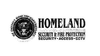 WE PROTECT WHAT YOU CAN'T REPLACE HOMELAND SECURITY & FIRE PROTECTION SECURITY · ACCESS · CCTV