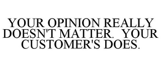 YOUR OPINION REALLY DOESN'T MATTER. YOUR CUSTOMER'S DOES.