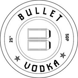 B BULLET VODKA 50P 25%