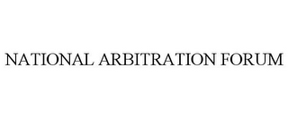 NATIONAL ARBITRATION FORUM