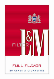 L&M FILTER FULL FLAVOR 20 CLASS A CIGARETTES