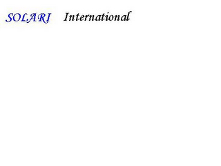 SOLARI INTERNATIONAL