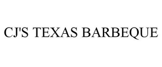CJ'S TEXAS BARBEQUE