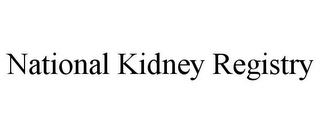 NATIONAL KIDNEY REGISTRY