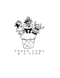 THREE COWS & A CONE