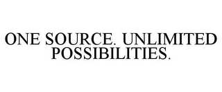 ONE SOURCE. UNLIMITED POSSIBILITIES.