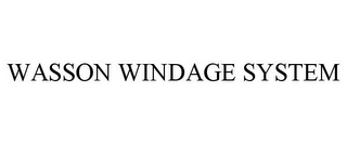 WASSON WINDAGE SYSTEM