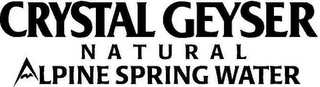 CRYSTAL GEYSER NATURAL ALPINE SPRING WATER