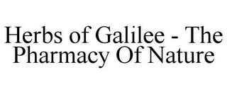 HERBS OF GALILEE - THE PHARMACY OF NATURE