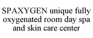 SPAXYGEN UNIQUE FULLY OXYGENATED ROOM DAY SPA AND SKIN CARE CENTER