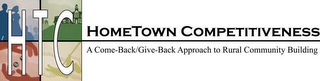 HTC HOMETOWN COMPETITIVENESS A COME-BACK/GIVE-BACK APPROACH TO RURAL COMMUNITY BUILDING