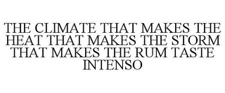 THE CLIMATE THAT MAKES THE HEAT THAT MAKES THE STORM THAT MAKES THE RUM TASTE INTENSO