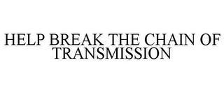 HELP BREAK THE CHAIN OF TRANSMISSION