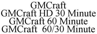 GMCRAFT GMCRAFT HD 30 MINUTE GMCRAFT 60 MINUTE GMCRAFT 60/30 MINUTE