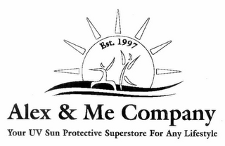 ALEX & ME COMPANY EST. 1997 YOUR UV SUN PROTECTIVE SUPERSTORE FOR ANY LIFESTYLE