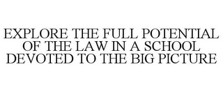 EXPLORE THE FULL POTENTIAL OF THE LAW IN A SCHOOL DEVOTED TO THE BIG PICTURE