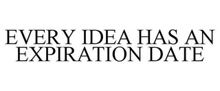 EVERY IDEA HAS AN EXPIRATION DATE