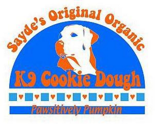 SAYDE'S ORIGINAL ORGANIC K9 COOKIE DOUGH PAWSITIVELY PUMPKIN