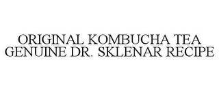 ORIGINAL KOMBUCHA TEA GENUINE DR. SKLENAR RECIPE