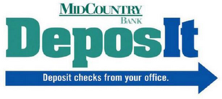 MIDCOUNTRY BANK DEPOSIT DEPOSIT CHECKS FROM YOUR OFFICE