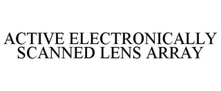 ACTIVE ELECTRONICALLY SCANNED LENS ARRAY