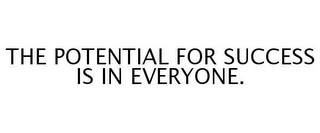 THE POTENTIAL FOR SUCCESS IS IN EVERYONE.